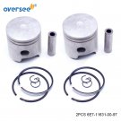 2pcs 6E7 Piston Kit PSD +025 +050 For Yamaha 9.9-15HP Outboard 6E7-11631 11635 6 2pcs 6E7 Piston Kit PSD +025 +050 For Yamaha 9.9-15HP Outboard 6E7-11631 11635 6