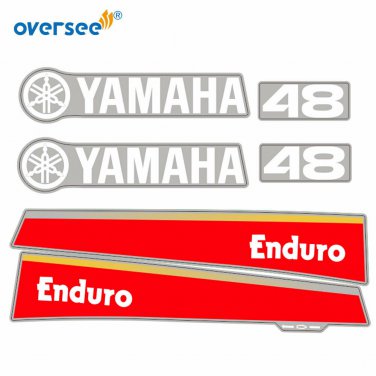 For Yamaha 48HP 2 Stroke Outboard Graphics/Sticker Kit Top Cowling Sticker