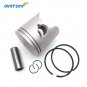 3Pcs 6K5-11631 Piston & Ring 6K5-11601 STD For Yamaha Outboard 2T 60HP 3CYL T60