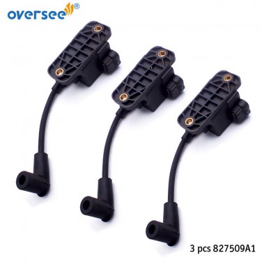 3pcs 827509A1-4 CDM Ignition Coil Short 827509T1-4 For Mercury 30-60 HP Outboard