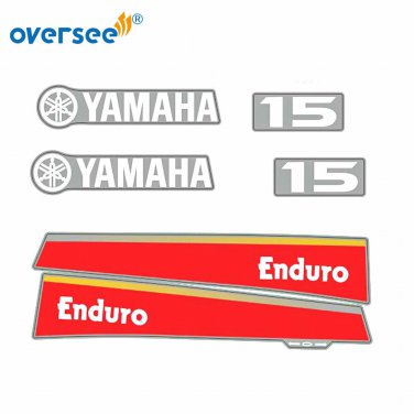 For Yamaha 15HP 2 Stroke Outboard Graphics/Sticker Kit Top Cowling Sticker