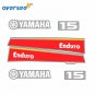 For Yamaha 15HP 2 Stroke Outboard Graphics/Sticker Kit Top Cowling Sticker