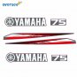 Oversee Yamaha 75HP Graphics / Sticker Kit For Top Cowling Outboard Engine Motor