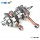 Oversee 63V-11400-01 CRANKSHAFT ASSY For 2 Stroke 9.9HP 15HP Yamaha Outboard