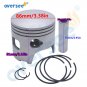 3B7-00001 Piston & Ring STD For Tohatsu Outboard Motor 2T 80A-90A 3MR-87123-0