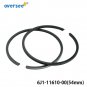 6J1-11610-00 Piston Ring Set STD For Yamaha Outboard 5HP Seapro 2T Diameter 54mm