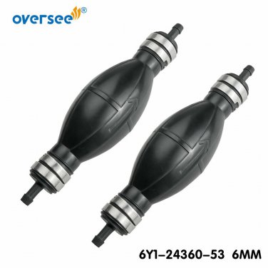 2pcs 6Y1-24360 Fuel Primer Bulb Pump For Yamaha Outboard Parsun Hidea Seapro HDX