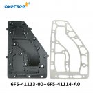 6F5-41113 Outer Cover Exhaust + 6F5-41114 Gasket For Yamaha Outboard 2T 40J 40HP