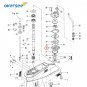 3C8-65017-0 Water Pump Hosing Lower For Tohatsu Outboard 2T 3 Cylinder 40 50HP