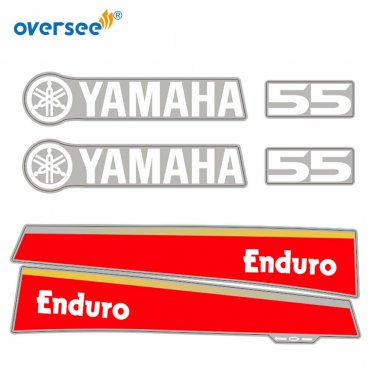 For Yamaha 55HP 2 Stroke Outboard Graphics/Sticker Kit Top Cowling Sticker