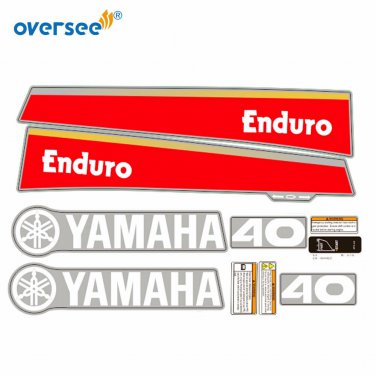 For Yamaha 40HP 2 Stroke Outboard Graphics/Sticker Kit Top Cowling Sticker