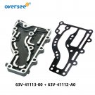 63V-41113 Cylinder Outer Cover &Gasket 63V-41112 For 2T 9.9 15HP Yamaha Outboard