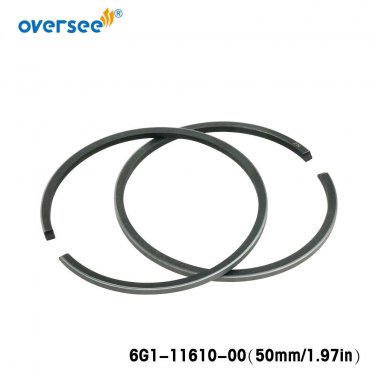 50mm Piston Ring Set STD 6G1-11610 For Yamaha Outboard 2T 4/6/8HP 6G1-11610-00