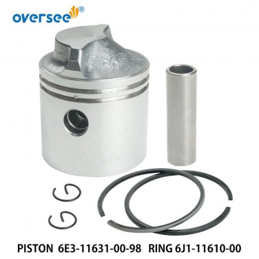 54MM Piston Set Std 6E3-11631 For 5HP 2T Yamaha Powertec Outboard Motor Seapro