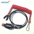 6E9-82575-09 Kill Stop Switch Safety Lanyard for Yamaha Outboard Motor 15-40HP