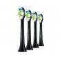 4 Packs Black Philips Sonicare Diamond Clean HX6064 Genuine Heads with Package