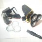 Gold Men's Electric Shaver with RQ12 Shaver Head for Skull Beard & nose trimmer