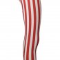 SIZE: M/L - Women's Virtical Stripes Printed Red And White Running Fitness Yoga Leggings Pants
