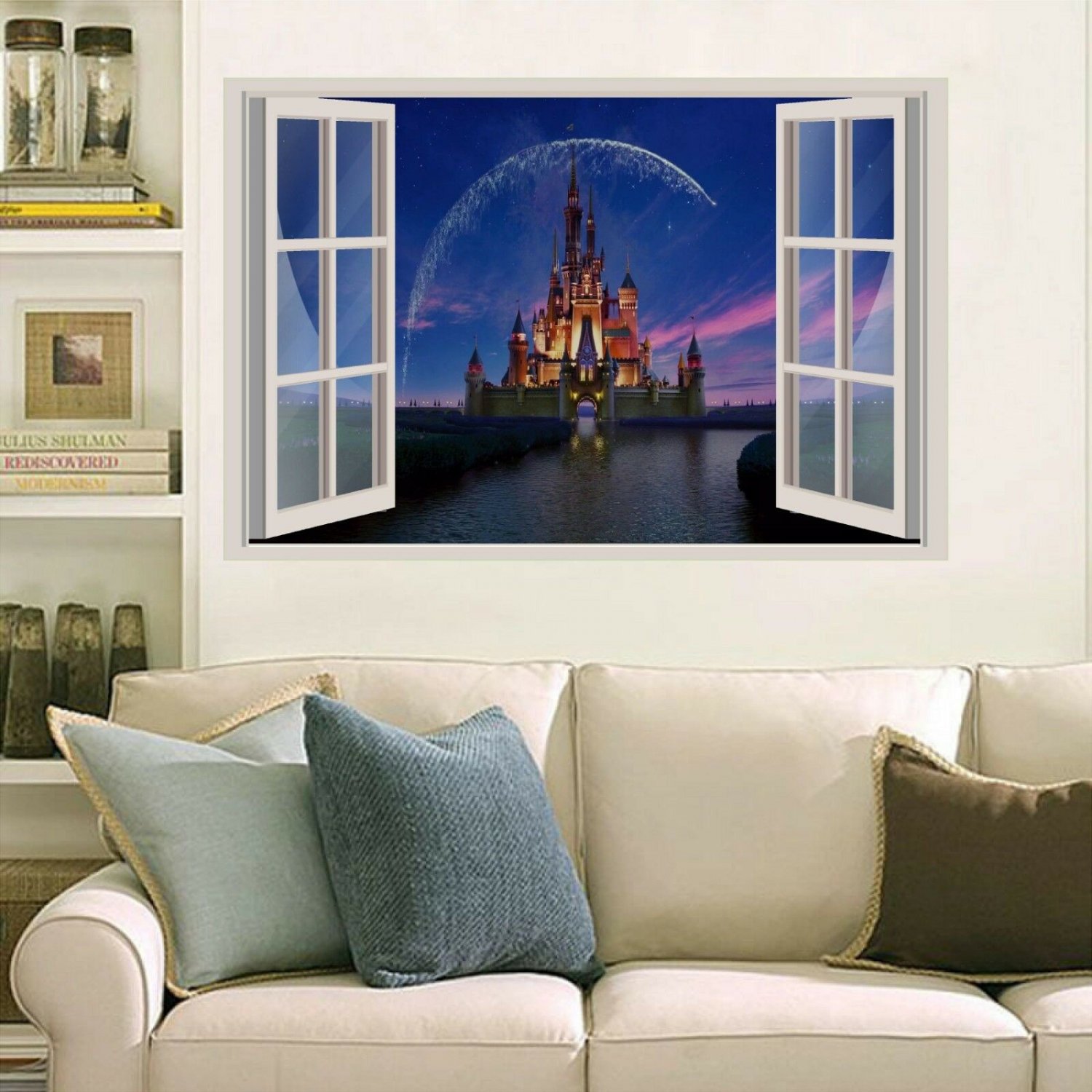 Disney Castle Mickey Mouse Window Decal Wall Sticker Home Decor Art Mural 2