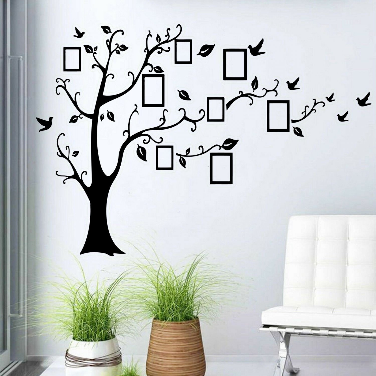 Family tree birds picture 3D Window Decal WALL STICKER Home Decor Art Mural