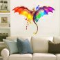 Rainbow dragon, paint splat Window View Decal WALL STICKER Home Decor art 2