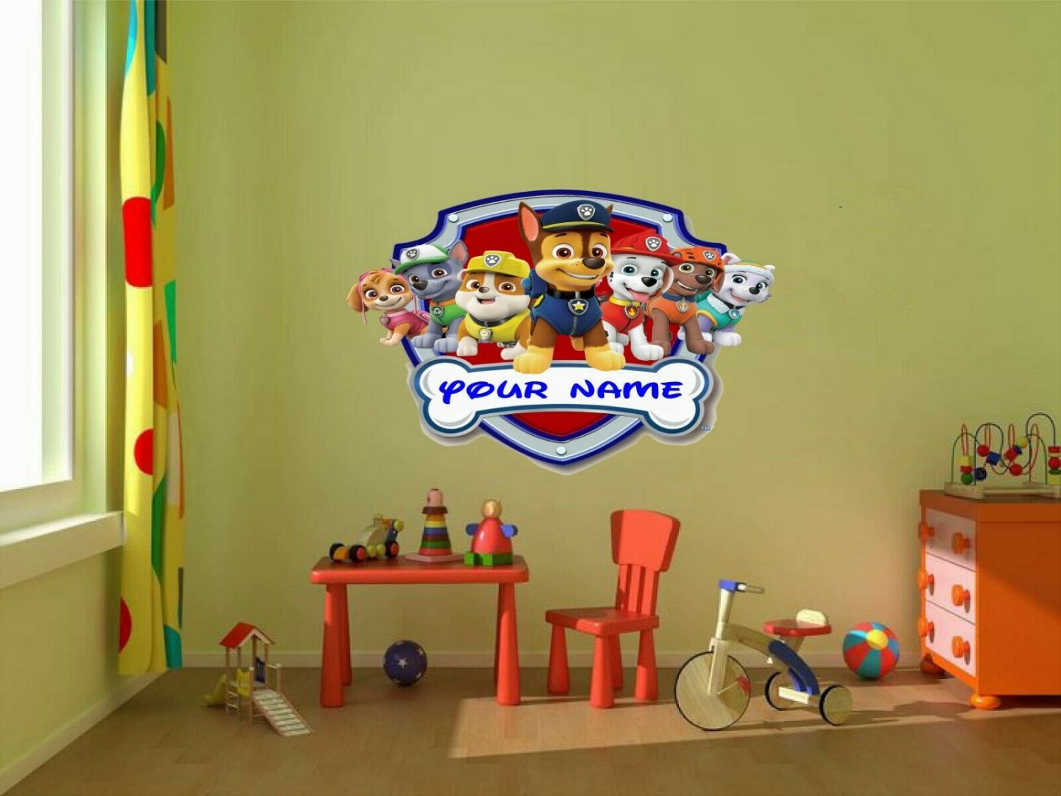 Custom Vinyl For PAW PATROL WALL STICKER decor ART KIDS DECAL Window 7