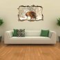 WALL STICKERS Hole in the wall TIGERS Winter Snow tiger Sticker Decor Mural 43