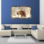 WALL STICKERS Hole in the wall TIGERS Winter Snow tiger Sticker Decor Mural 43
