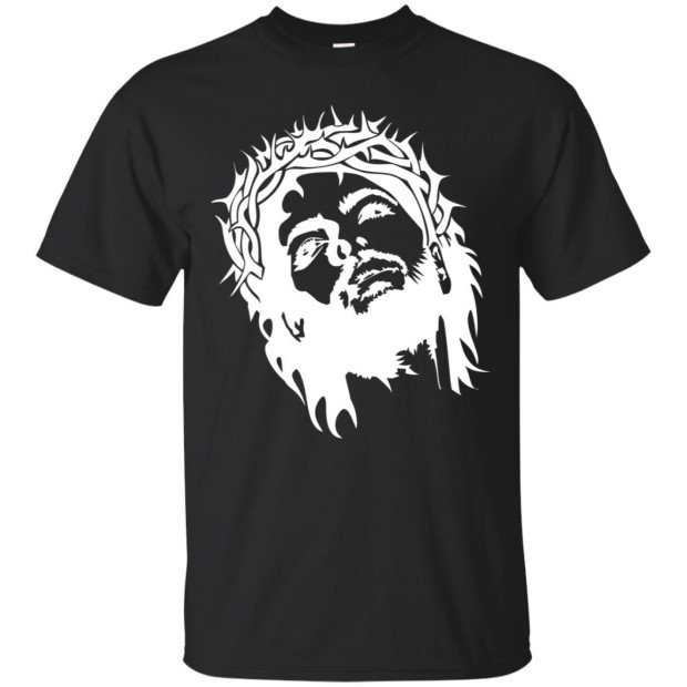 Jesus christ head Black T-Shirt