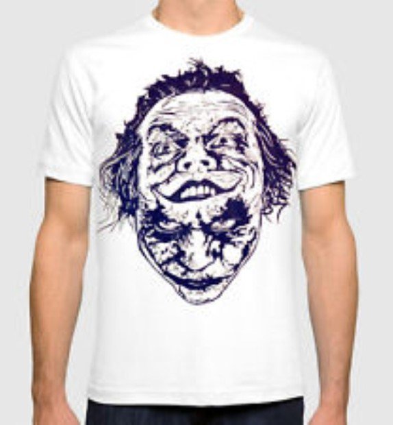 Joker Comics Jack Nicholson Heath Ledger Combo Tee T-Shirt Men
