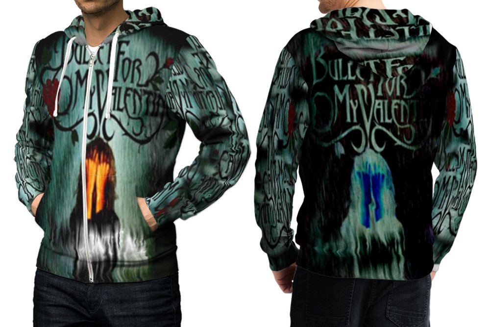 New Bullet For My Valentine Zipper Men's Hoodie