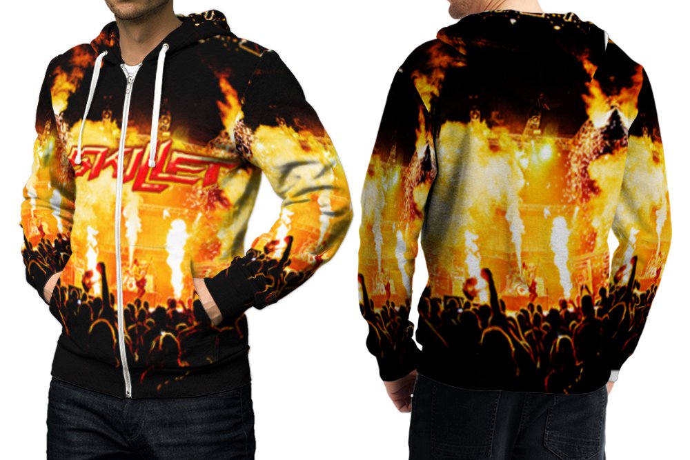 Skillet Zipper Men's Hoodie