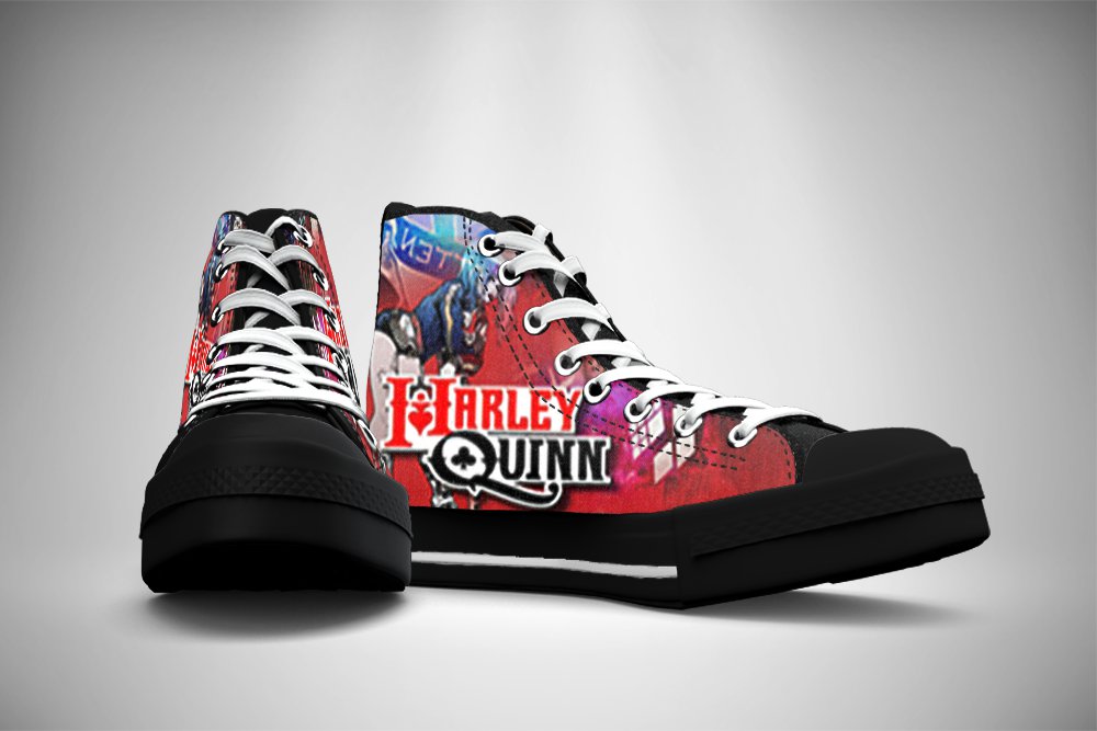 Harley Quinn Suicide Squad High Top Men's Shoes