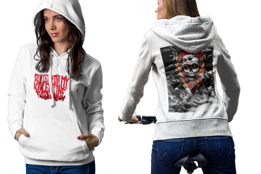 Bullet For My Valentine White Men's Classic Hoodie