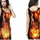 Disturbed America Fire Sleeveless Bodycon Dress