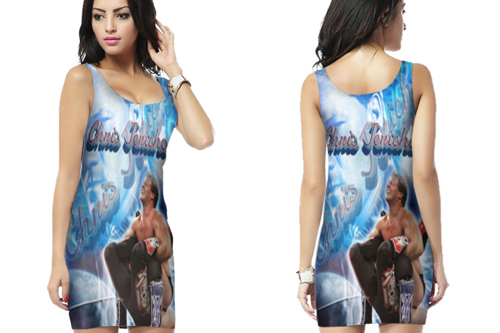 Wcw Chris Jericho Sleeveless Bodycon Dress