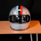Motorcycle Helmet Motocross Biker Vintage Retro Rebel Style Full Face Helmet