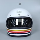 Motorcycle Helmet Street Racer Biker Vintage Retro Rebel Style Full Face Helmet