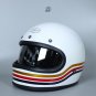 Motorcycle Helmet Street Racer Biker Vintage Retro Rebel Style Full Face Helmet
