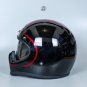 Motorcycle Black Helmet Biker Vintage Retro Rebel Style Full Face Helmet