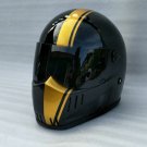 Hand-painted Gold Leaf Tattoo Custom Motorcycle Retro Helmets
