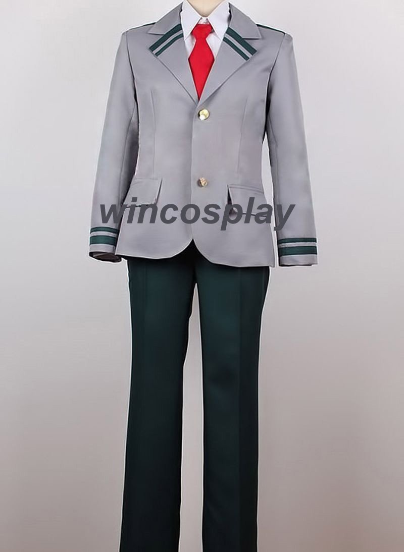 My Hero Academia Midoriya Izuku Ochako Uraraka School Uniform Cosplay Costume