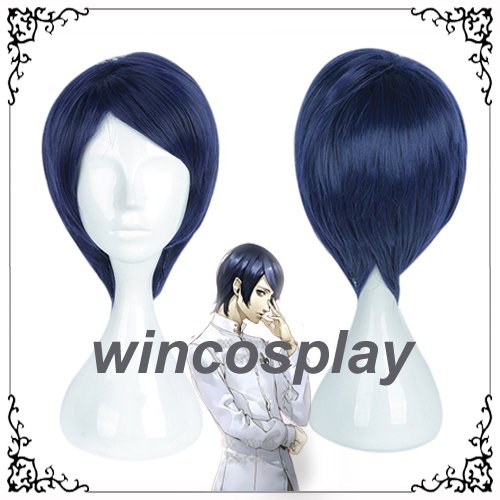 Japan Anime Persona5 P5 Kitagawa Yuusuke Fox Navy Short Hair Yusuke Kitagawa Cosplay Wig