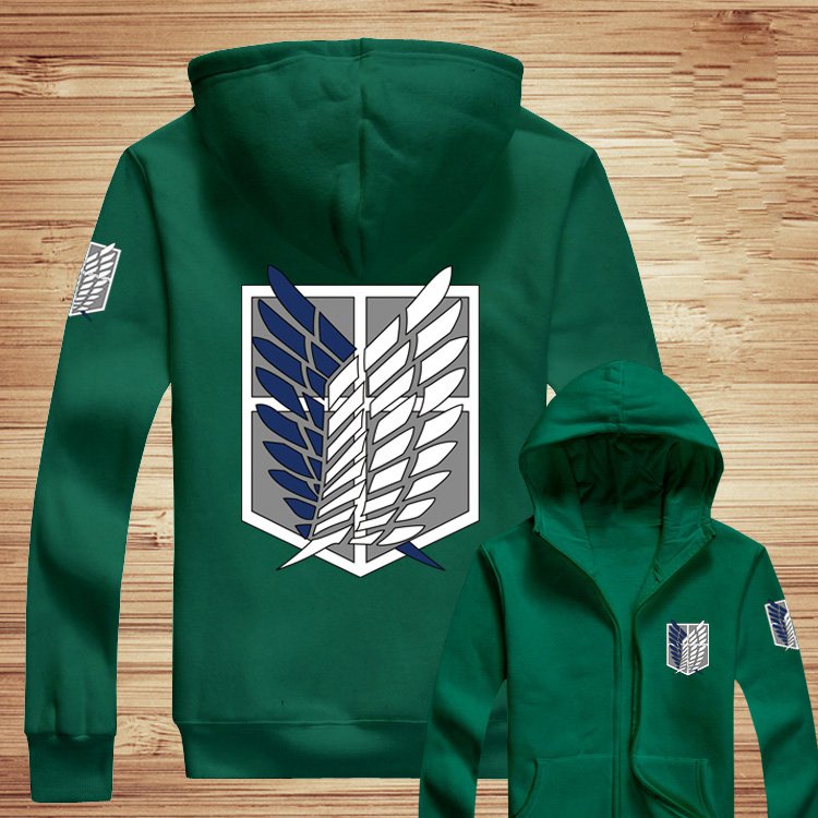 2 Colors Attack On Titan Shingeki No Kyojin Hoodie Costume Jacket Green ...