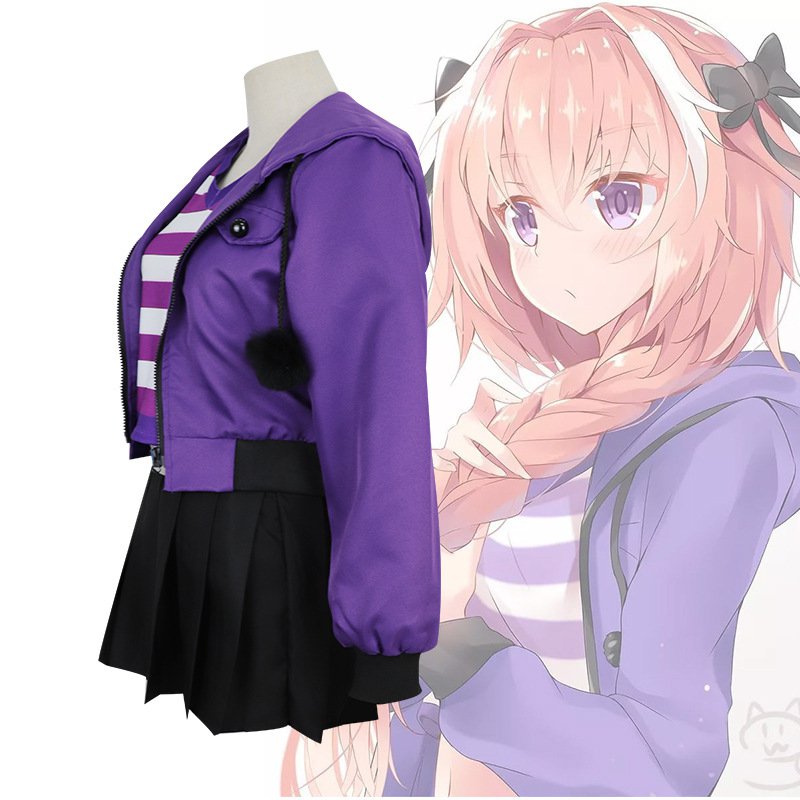 Fate Apocrypha Astolfo Cosplay Costumes Women Purple Jacket Spring Coat ...