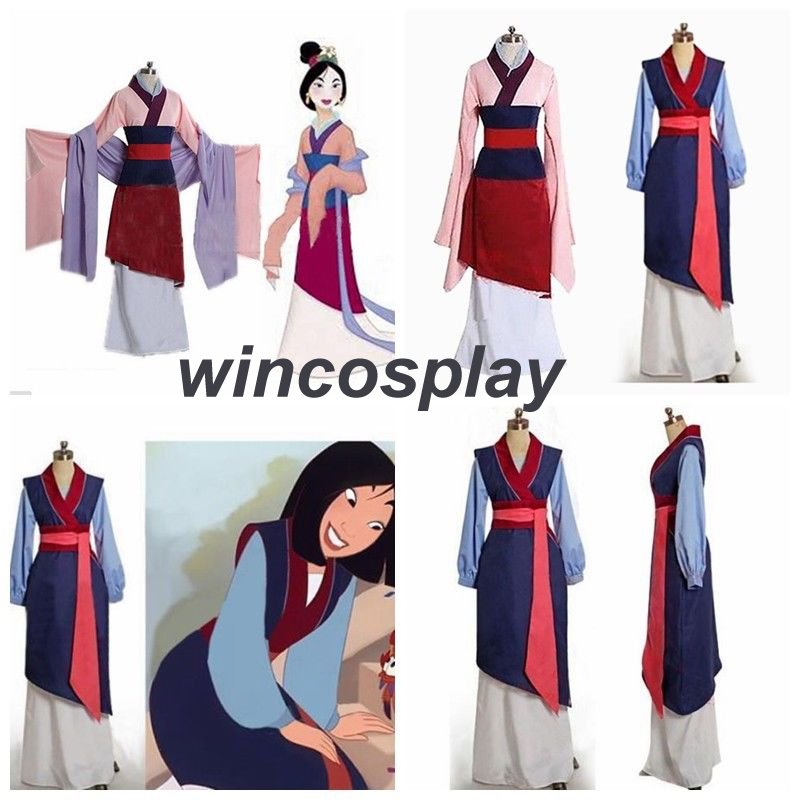 Hua Mulan Dress Blue Dress Princess Dress Movie Cosplay Costume Custom Made