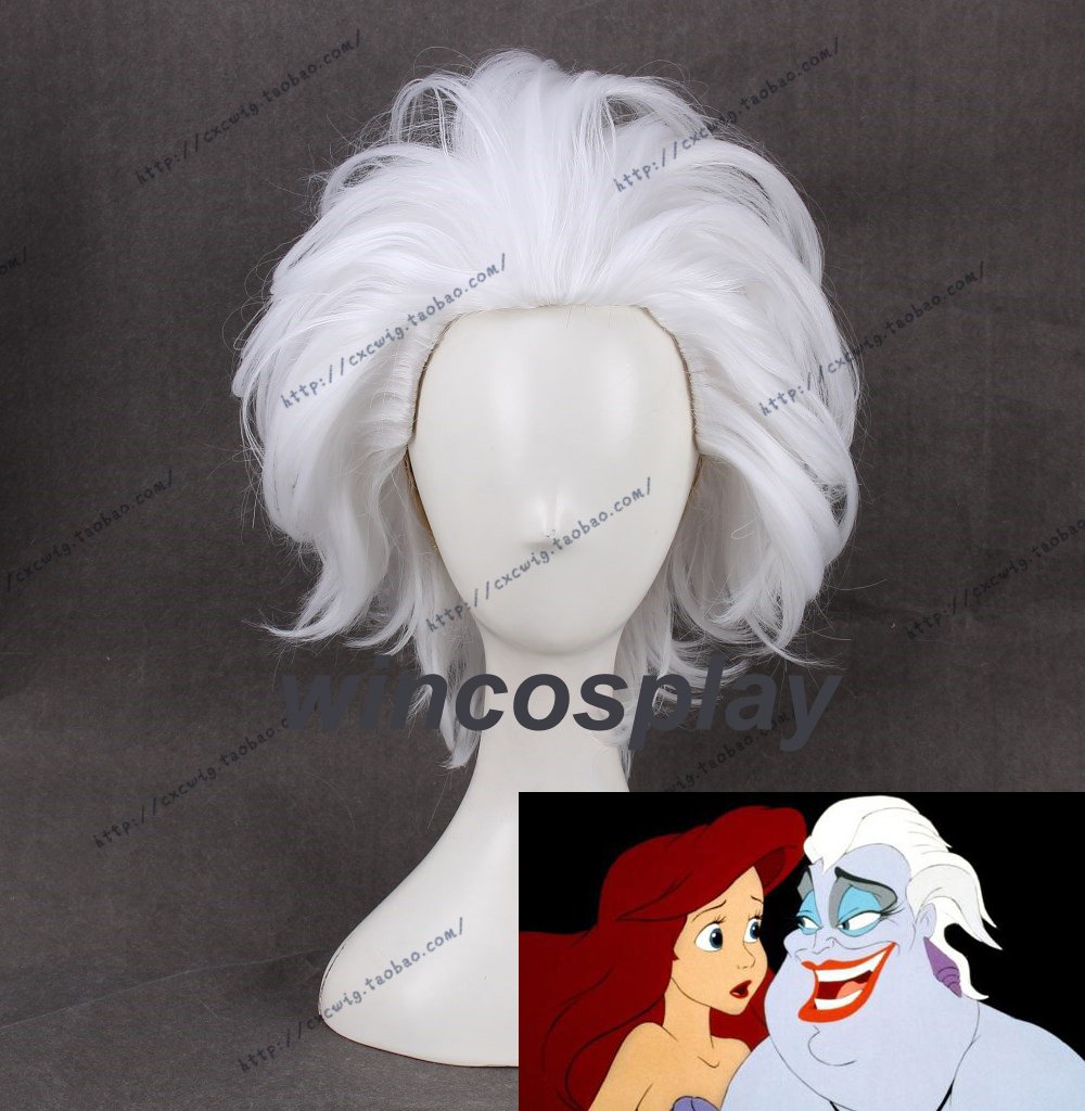 Ursula Wig Rick Morty Rick Sanchez Cosplay Wigs Short Layered White Straight