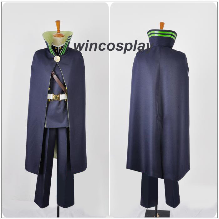 Owari no Seraph of the End Yuichiro Hyakuya Cosplay Costume Outfit Uniform Cape