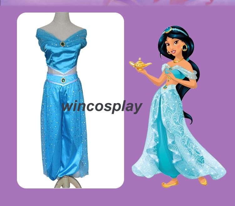 Aladdin and the Magic Lamp Jasmine Costume Kids Girls Cos Dance Performance Suit