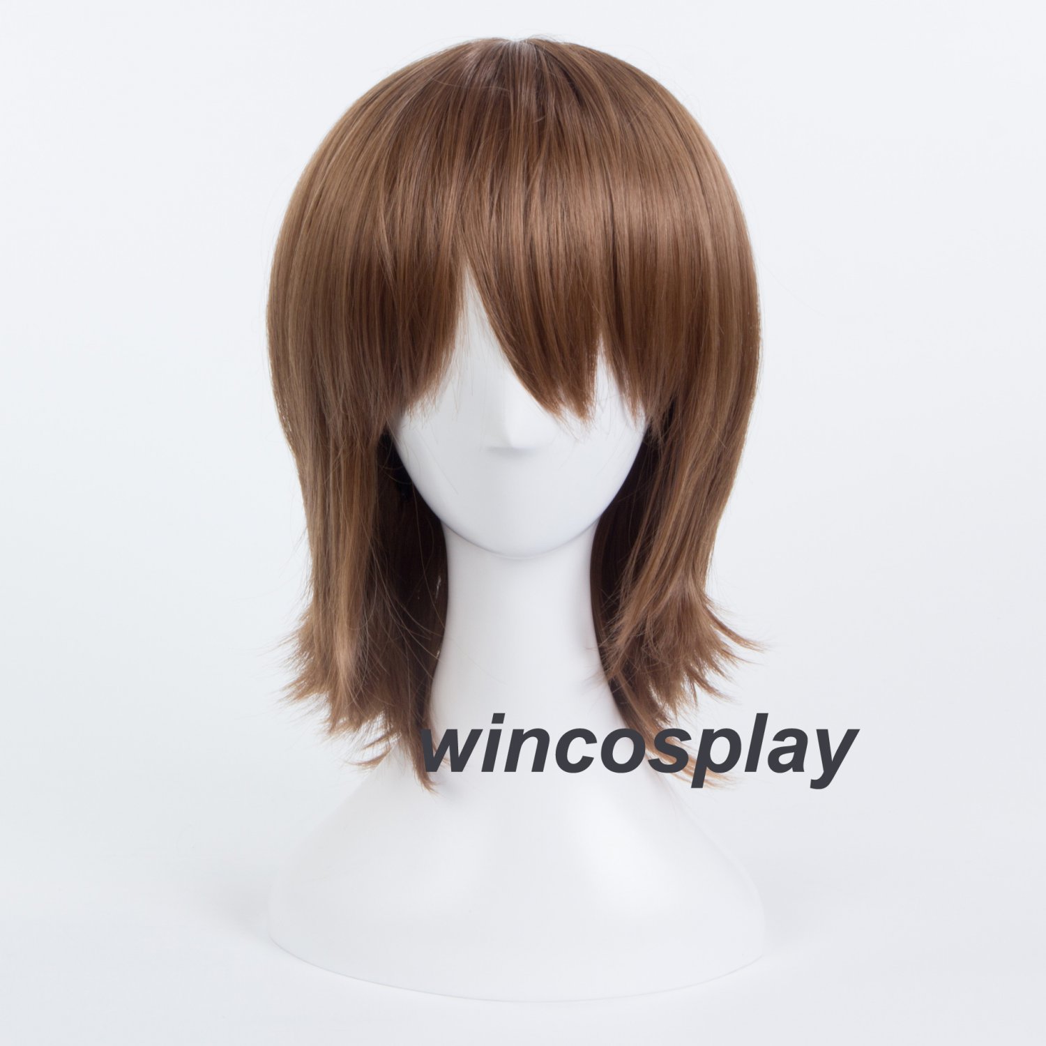 Persona 5 P5 Goro Akechi Cosplay Wig Medium Long Brown Flaxen Hair Anime Wigs